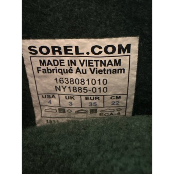 Sorel Youth Waterproof Winter Snow Boots Size 4 Black & Blue - Picture 6 of 8